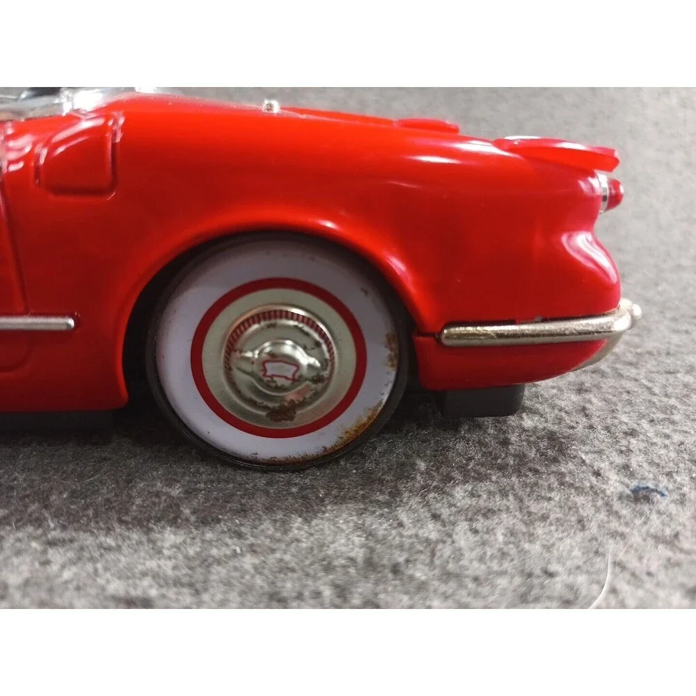 50s Fifties Tinplate Friction Car Red 1953 Corvette Roadster Missing Cassette